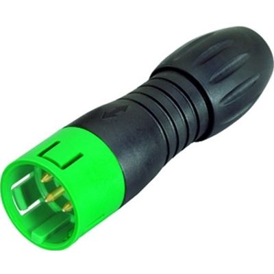 Binder 3way Cable Plug 720 Ser Green (99-9105-70-03)