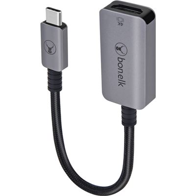Bonelk Long-Life USB-C to 4K HDMI Adapter - 15cm (Space (ELK-80025-R)