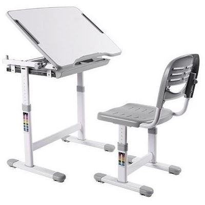 Bracom Ergonomical Height Adjust kid desk and chair set (B201-GRY)