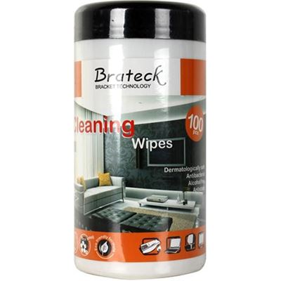Brateck 100pc LCD Cleaning Wipes. Dermatologically safe (CK-SC4-V2)