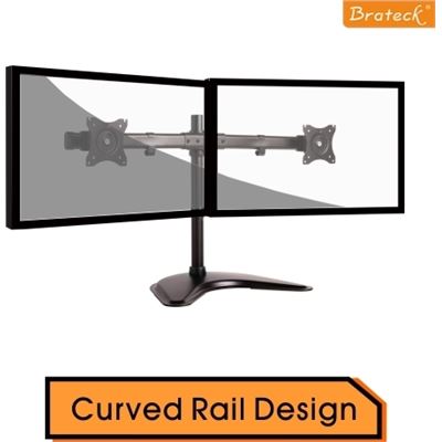 Brateck Curved Horizontal Rail Dual Monitor Array Desktop (LDT08-T02)