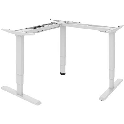 Brateck L-Shape Electric Sit-Stand Desk Frame - White (M06-33R.WHT)