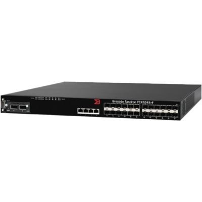 Brocade SEL 24x1000 Mbps SFP+2x16GbE stack ports (FCX624S-F)