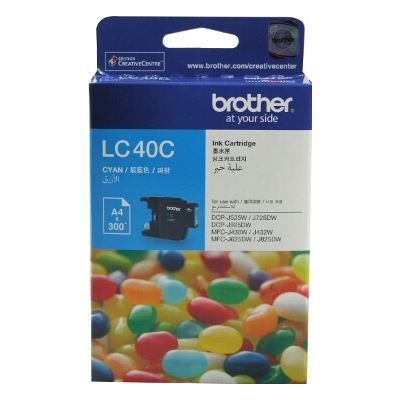 Brother B40C - Brother LC40 Cyan Ink Cart (LC-40C)