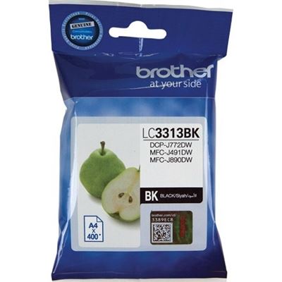 Brother LC3313BK INK CARTRIDGE BLACK 400 PAGES AT 5 (LC3313BK)