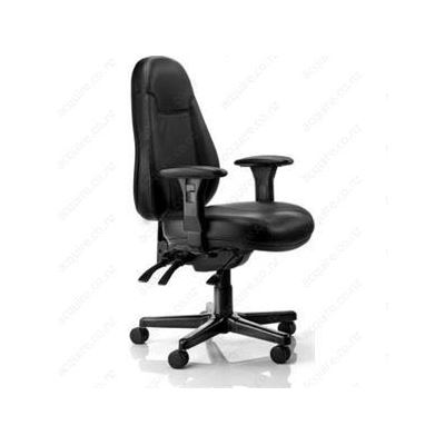 Buro Persona black leather chair with (BLACK LEATHER SEATED 127-L3)