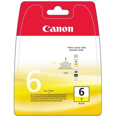 Canon BCI6Y Yellow Ink Tank Suitable For I560 I865 I905D I950 (BCI6Y)