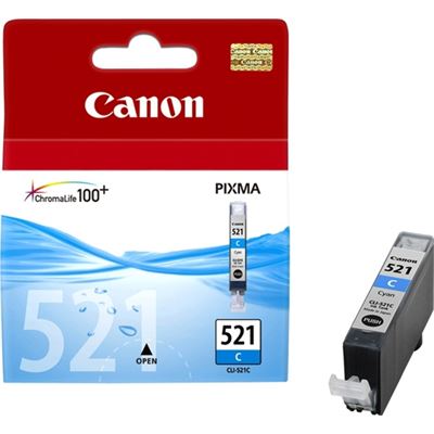 Canon Cyan Ink Cartridge CLI521C IP4600 IP4700 MX860 MP550 (CLI521C)