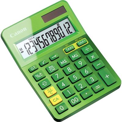 Canon Green Desktop Tax Calculator (LS123KMGR)