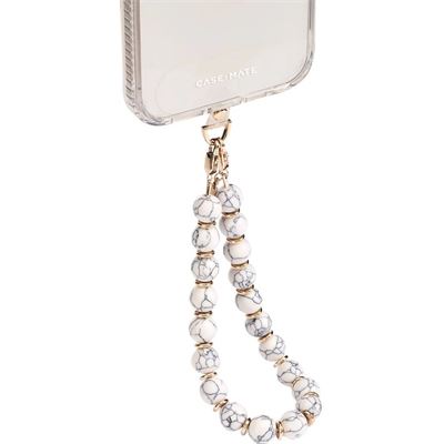 Case-Mate - Beaded Phone Wristlet - White Marble