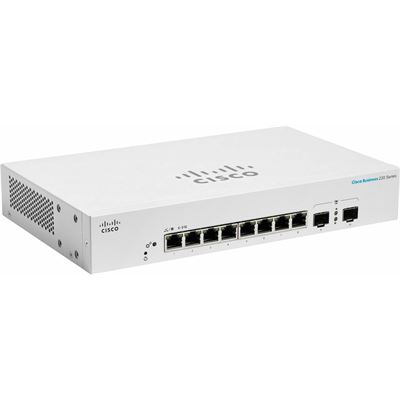 Cisco CBS220 Smart 8 port GE Ext PS 2x1G SFP (CBS220-8T-E-2G-AU)