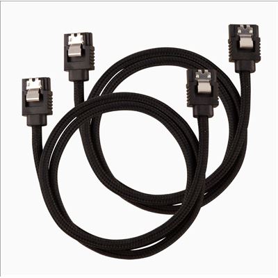 Corsair Premium Sleeved SATA 6Gbps 60cm Cable â€” Black (CC-8900252)
