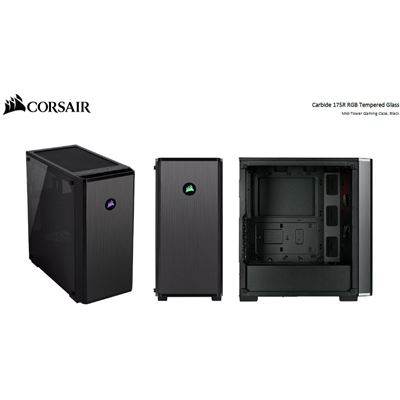 Corsair Carbide 175R RGB Tempered Glass Case. Two (CC-9011171-WW)