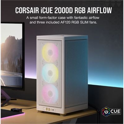 Corsair iCUE 2000D RGB AIRFLOW, Mesh Panels, USB-C (CC-9011247-WW)