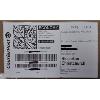 CRS Courier Post label 101mm x 174mnm rolls of 400 (TDCPT101173TC400)