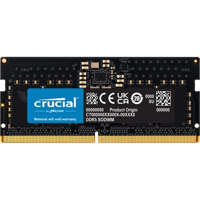 Crucial 16GB Laptop DDR5 SODIMM 4800Mhz CL40 (CT16G48C40S5)