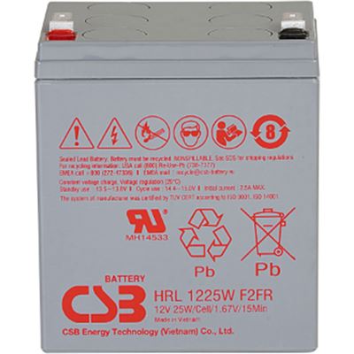 CSB HRL 12V 25W 5Ah 10 Year Design Battery F2 Terminal (HRL1225W)