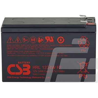 CSB HRL 12V 34W 9Ah 10 Year Design Battery F2 Terminal (HRL1234WFR)