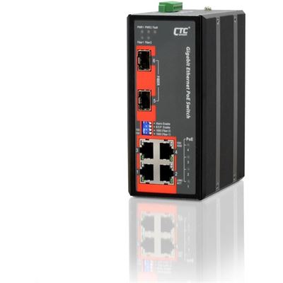 CTC Union 4 Port Gigabit Unmanaged PoE Switch. 4x (IGS-402S-4PH24)