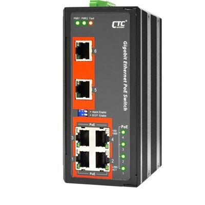 CTC Union 6 Port Gigabit Unmanaged PoE Switch. 6x (IGS-600-4PH24)