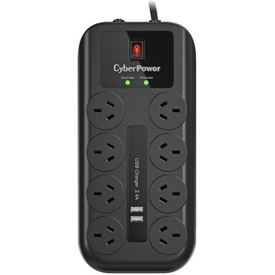 Cyberpower 8-port Surge Protector (CPSURGE08-ANZ-USB)