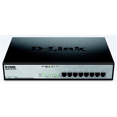 D-Link 8-Port Desktop Gigabit PoE+ Switch - 8-Port (DGS-1008MP)