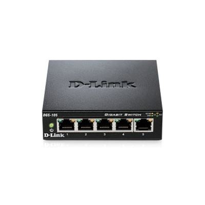 D-Link 5-Port Gigabit Desktop Switch (Metal Housing) (DGS-105)