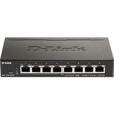D-Link 8-Port Smart Managed Switch with 8 PoE+ (DGS-1100-08PV2)
