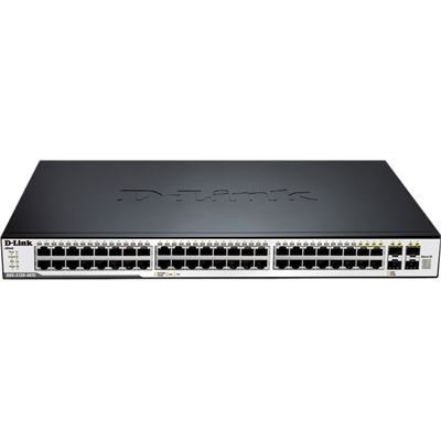 D-Link 48 Gigabit ports with PoE/PoE+ support, 4 (DGS-3120-48PC)