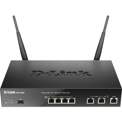 D-Link UNIFIED WIRELESS AC SERVICES ROUTER WITH 4 LAN AND (DSR-500AC)