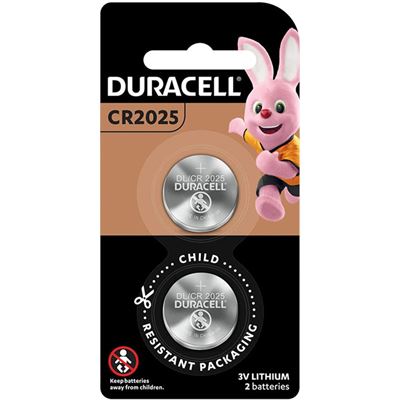 Duracell Lithium Coin CR2025 Battery Pack of 2 (2545137)
