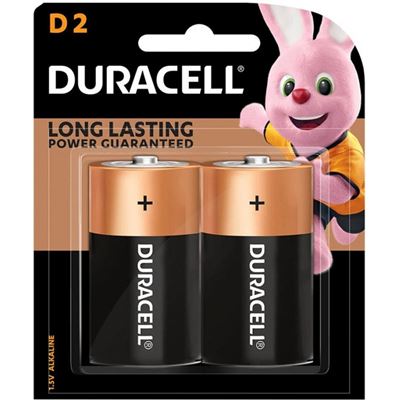Duracell Coppertop Alkaline D Battery Pack of 2 (2545233)