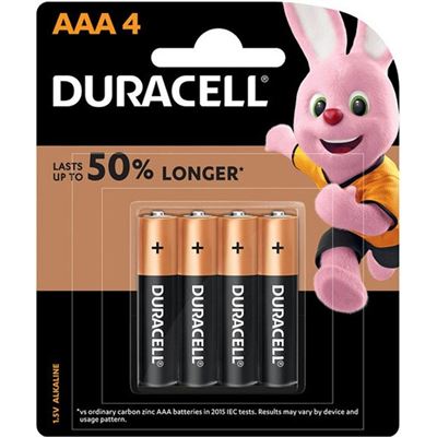 Duracell Coppertop Alkaline AAA Battery - Pack of 4 (2545244)