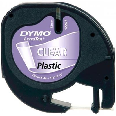 Dymo 16952 DY LT 0.5"X13 12mmx4m BLK/CLR tape (16952)
