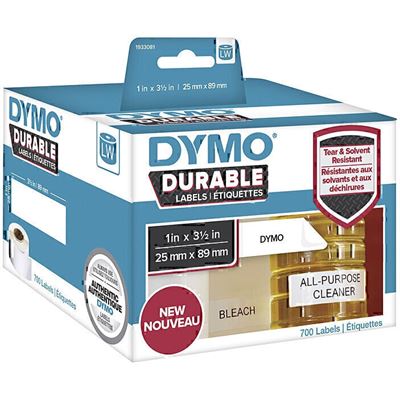 Dymo Genuine Durable LabelWriter Labels, 25mm x 89mm White (1933081)