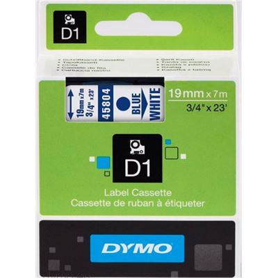 Dymo TAPE D1 19MMX7M BLU/WHT (S0720840)
