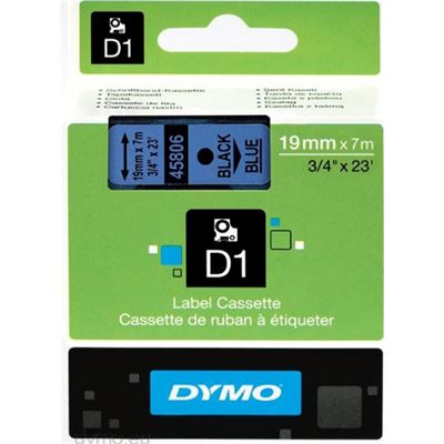 Dymo TAPE D1 19MMX7M BLK/BLU (S0720860)