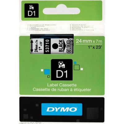 Dymo TAPE D1 24MMX7M BLK/CLR (S0720920)