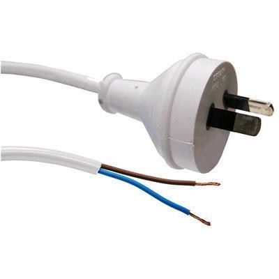 Dynamix 2M 2 Pin Plug to Bare End, 2 Core 0.75mm Cable (C-PB2C75-2WH)