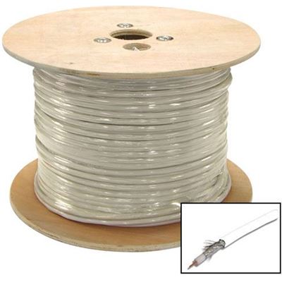Dynamix 305M Roll RG-6 Shielded Cable White 75 Ohm. 18 (C-RG6-305 WH)
