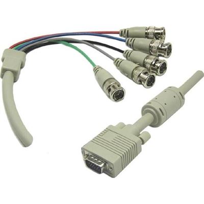 Dynamix 2M VGA to BNC Cable with Ferrite Core. HD DB15 (C-RGB-BNC)