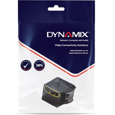 Dynamix HDMI mini Coupler 180Â°, Gold-Plated, 19.2mm (FP-HDMI20BK)