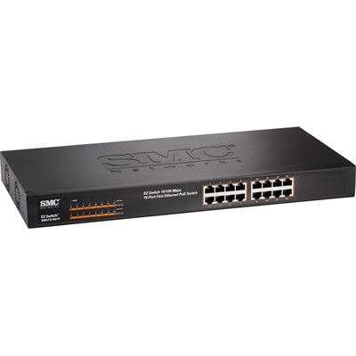 Edge-Core Networks SMC 16 Port Fast Ethernet PoE Switch (SMCFS1601P)