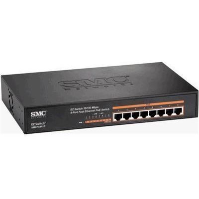Edge-Core Networks SMC 8 Port Fast Ethernet PoE Switch (SMCFS801PV2)