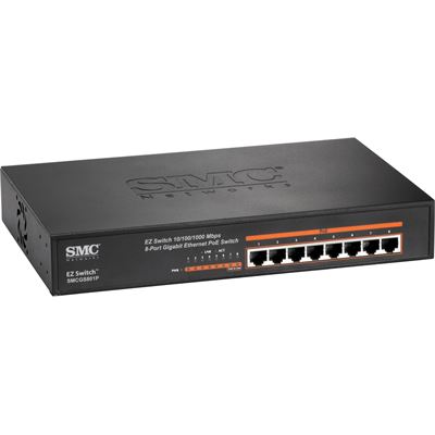 Edge-Core Networks SMC 8 Port Gigabit PoE Ethernet (SMCGS801P)