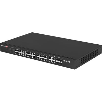 Edimax 24-Port Fast Ethernet PoE+ Web Smart Switch with 4 (ES-5424P)