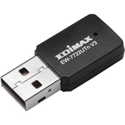 Edimax N300 Wi-Fi 4 Mini USB-A Wireless Adapter. Up to (EW-7722UTNV3)