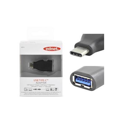 Ednet USB3.1 Type C Adapter, Type C (M) to Type A (F) (84319)