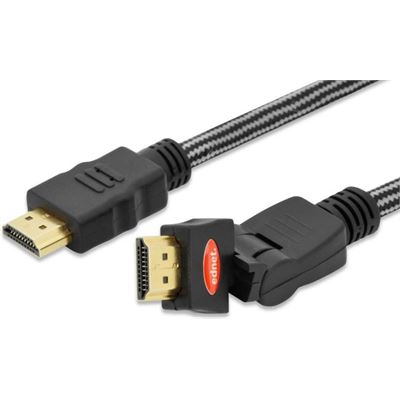 Ednet HDMI V1.4 Connection cable Type A Rotating Connector 2M (84493)