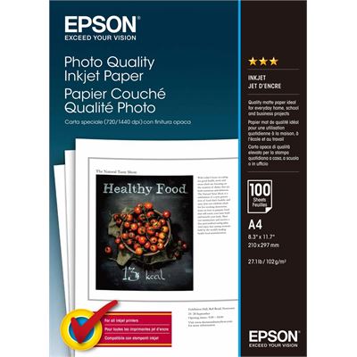 Epson Paper A4 Photo Quality Inkjet 100 sheets (C13S041061)